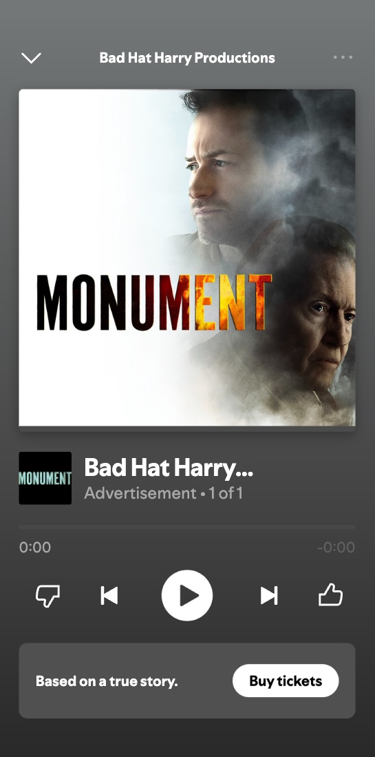 Spotify Mobile Expanded Ad Preview